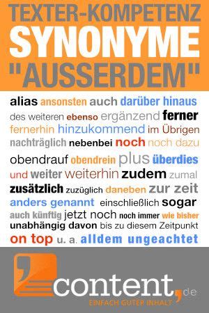 anderes wort als außerdem.